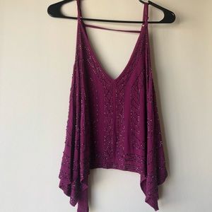 Free People Beaded Crop Tank